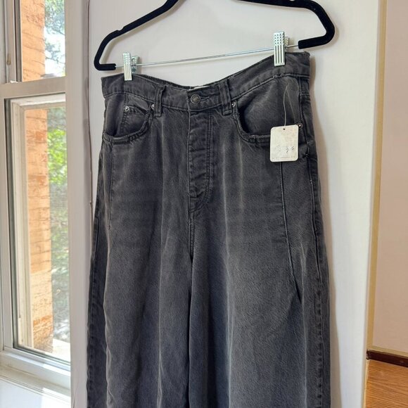 NWT Free People Old West Slouchy Jeans Wide Leg Denim We The Free Black 29 - Picture 5 of 14